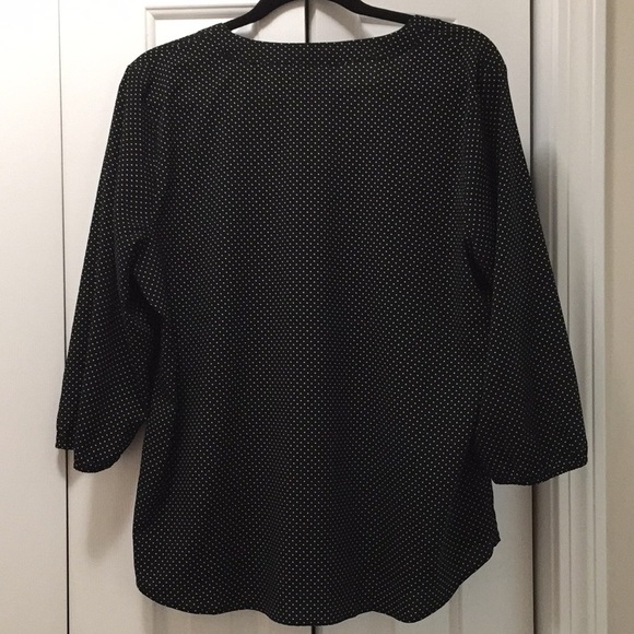 Polka dot button down blouse212 Collection XL - Picture 5 of 5